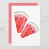 Eine saftige Scheibe süßer Wassermelone Einladung (Vorne/Hinten)