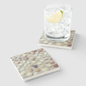 Eine Sammlung Seashells Steinuntersetzer (Seitenansicht)