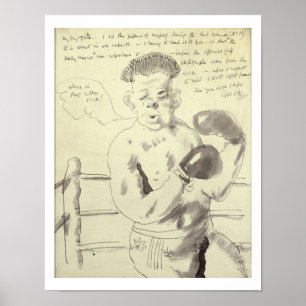 Eine Sammlung von acht illustrierten Buchstaben zu Poster