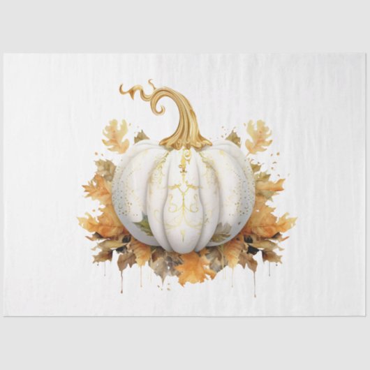 Eine Sammlung von Pumpkin-Entwürfen für den Herbst Seidenpapier (Vorderseite)