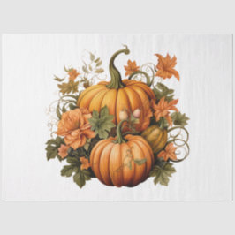 Eine Sammlung von Pumpkin-Entwürfen für den Herbst Seidenpapier