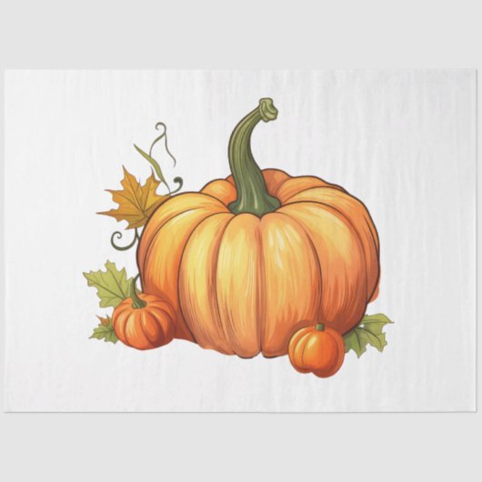Eine Sammlung von Pumpkin-Entwürfen für den Herbst Seidenpapier (Vorderseite)