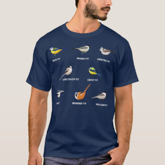 Eine Sammlung von Titten-Vögeln Vogelbeobachtung G T-Shirt