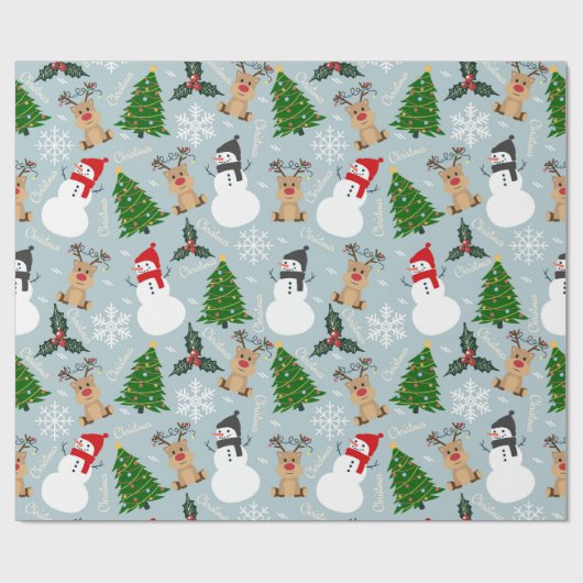 Eine Sammlung von Weihnachtsbildern Geschenkpapier (Flach)