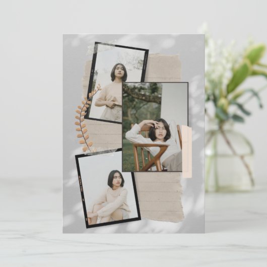 Eine Sammlung zeitloser Erinnerungen Einladung (Stehend Vorderseite)