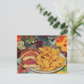 Eine Sandwich- und Chips-Collage Postkarte (Stehend Vorderseite)