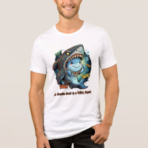 Eine sanfte Seele in einer wilden Maske Süßer Hai Tri-Blend Shirt