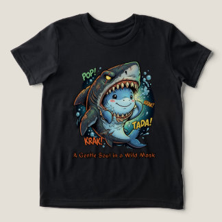 Eine sanfte Seele in einer wilden Maske Süßer Hai Tri-Blend Shirt