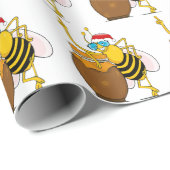 Eine Santa Bee Geschenkpapier (Rolleneckpunkt)