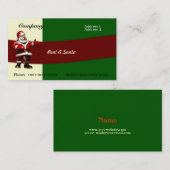 Eine Santa Business Card mieten Visitenkarte (Vorne/Hinten)