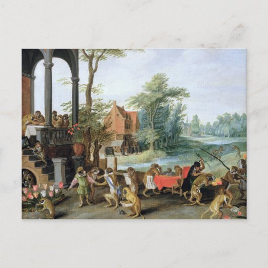 Eine Satire der Torheit von Tulip Mania Postkarte (Vorderseite)