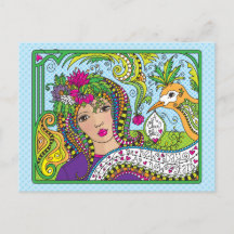 Eine saubere spät_ Postkarte