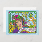 Eine saubere spät_ Postkarte (Vorne/Hinten)