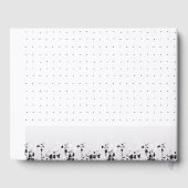 Eine saubere, weiße Kulisse mit winzigen Punktstre Gästebuch (Rückseite)
