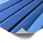 Eine Sauna in blauem Licht, Schweden. Poster (Ecke)