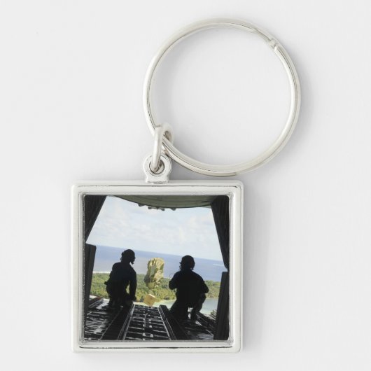 Eine Schachtel humanitärer Güter Schlüsselanhänger (Vorne)