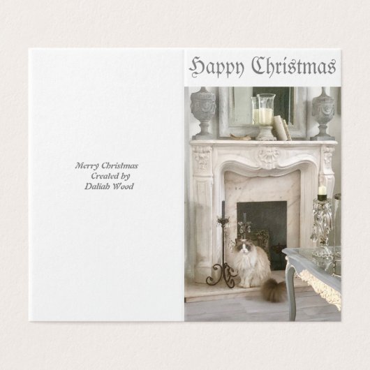 Eine Schachtel mit Weihnachtskarten für das Shabby (Außenseite Aufgefaltet)