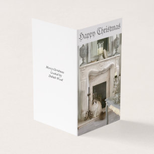 Eine Schachtel mit Weihnachtskarten für das Shabby