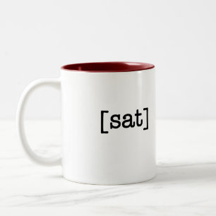 Eine Schale eine Tagessamstag-Kaffee-Tasse Zweifarbige Tasse
