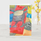 Eine Schale macht einen Spaziergang Karte (Gelbe Blume)