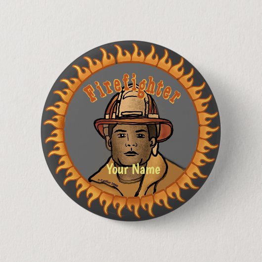 Eine Schaltfläche für das Black Firefighter-Button Button (Vorderseite)