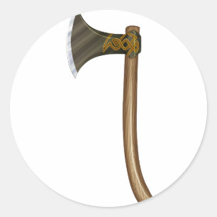 Eine scharfe Axt Runder Aufkleber