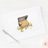 Eine Schatztruhe für Piraten (Hintergrundfarbe hin Rechteckiger Aufkleber (Umschlag)