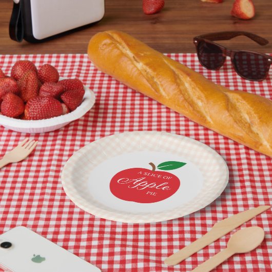 Eine Scheibe Apfelkuchen Baby Shower Pappteller (Picknick)