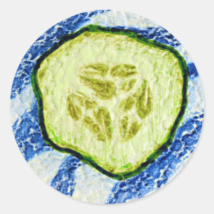 Eine Scheibe des Sommers Runder Aufkleber