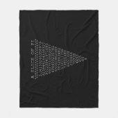 Eine Scheibe Pi-Dreieck Fleecedecke (Vorderseite)