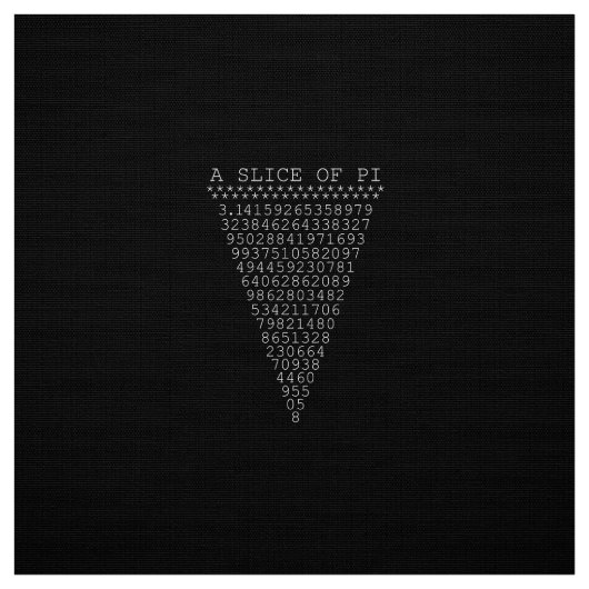 Eine Scheibe Pi-Dreieck Stoff (Muster)