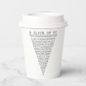 Eine Scheibe Pi-Party Pappbecher (Rückseite)