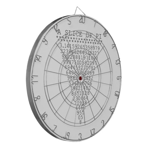 Eine Scheibe Pi-Ziffern Dartscheibe (Vorderseite Links)