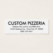 eine Scheibe. Pizza-Gutschein (Rückseite)
