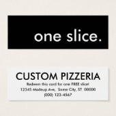 eine Scheibe Pizzakonupon (Vorne & Hinten)