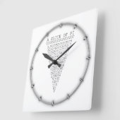 Eine Scheibe von PU-Grafik Quadratische Wanduhr (Winkel)