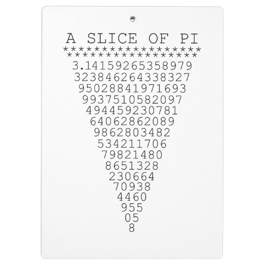 Eine Scheibe von PU-Zahlen Klemmbrett (Rückseite)