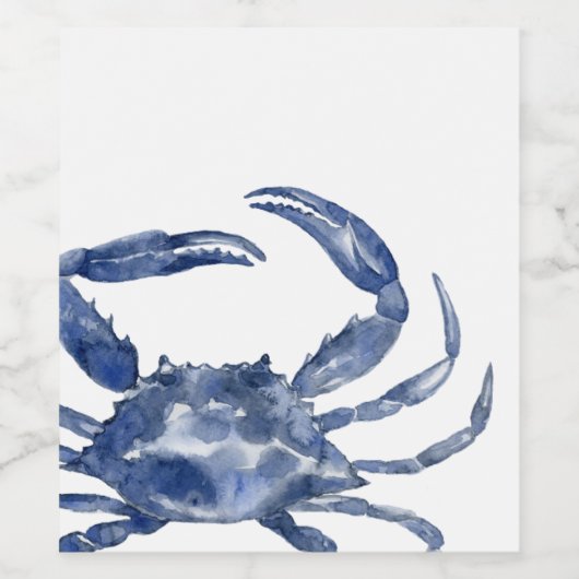 Eine Schellabration | Blue Crab Theme Weinetikett (Einzelnes Label)