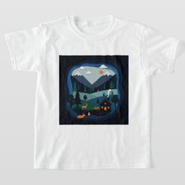 Eine Scherenschnitt-Illustration T-Shirt