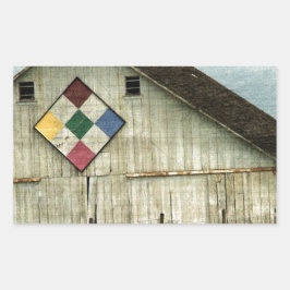 Eine Scheune, die einmal war Rechteckiger Aufkleber