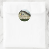 Eine Scheune, die einmal war Runder Aufkleber (Tasche)
