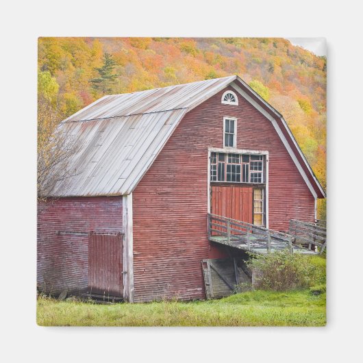 Eine Scheune in Vermonts grünen Bergen. Hancock, 2 Magnet (Vorne)