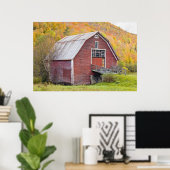 Eine Scheune in Vermonts grünen Bergen. Hancock, 2 Poster (Heimbüro)