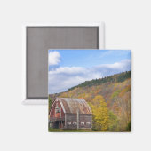 Eine Scheune in Vermonts grünen Bergen. Hancock, 3 Magnet (Vorderseite/Rückseite)