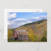 Eine Scheune in Vermonts grünen Bergen. Hancock, 3 Postkarte (Vorne/Hinten)