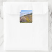 Eine Scheune in Vermonts grünen Bergen. Hancock, 3 Quadratischer Aufkleber (Tasche)