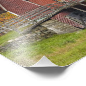 Eine Scheune in Vermonts grünen Bergen. Hancock, Fotodruck (Ecke)