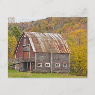 Eine Scheune in Vermonts grünen Bergen. Hancock, Postkarte