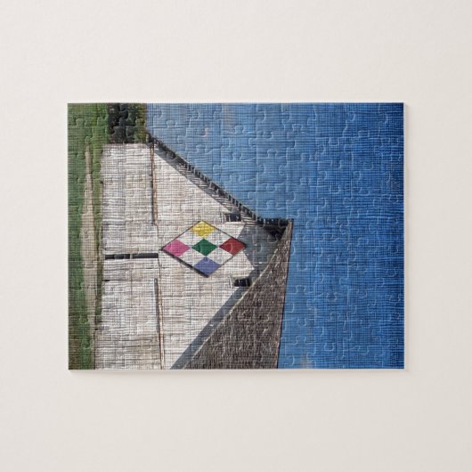 Eine Scheune mit einer Steppdecke Puzzle (Horizontal)