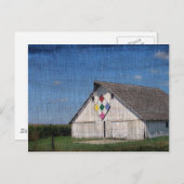 Eine Scheune mit einer Steppe Postkarte (Vorne/Hinten)